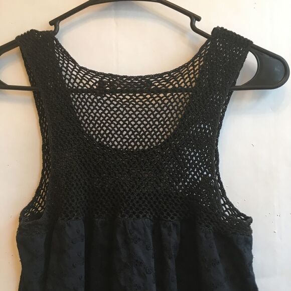 525‎ AMERICA TANK TOP IN NAVY BLUE EYELET - Picture 4 of 8